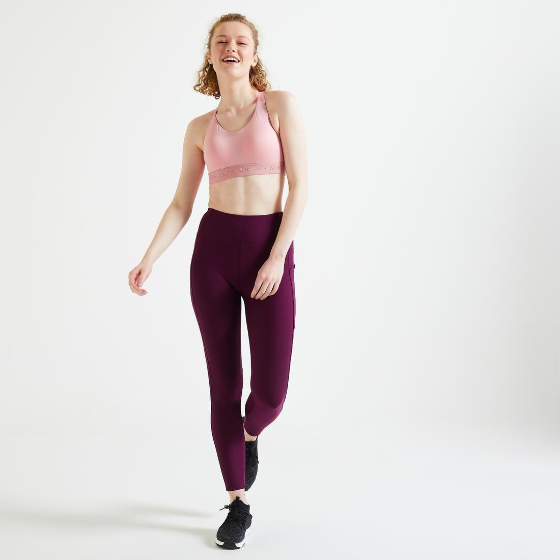 Women Cardio Fitness Training Bra - 900, Pink, No Color, medium