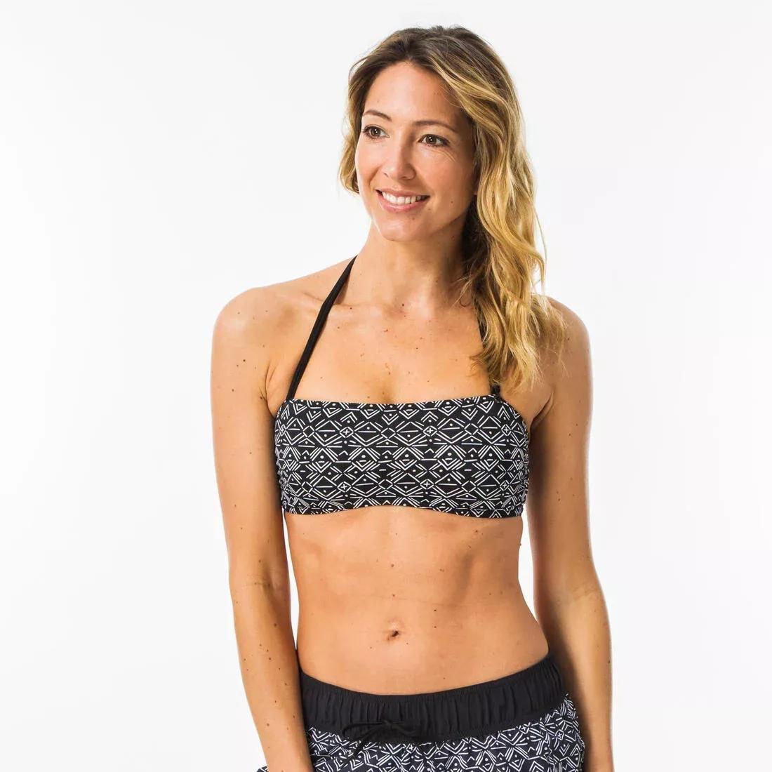 BLACK Bandeau Swimsuit Top LORI - ETHNI, No Color, large image number 0