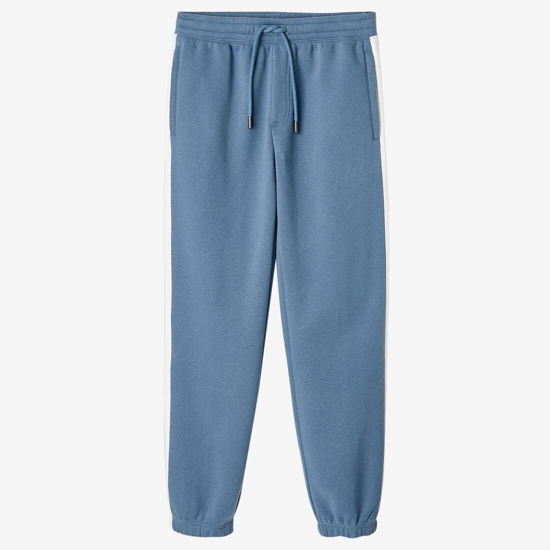 Fleecy Fitness Jogging Bottoms With Side Stripes, Blue Grey, , large image number 8