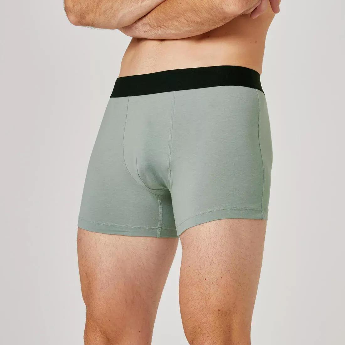 Men Fitness Boxer Shorts - 500 Tri-Pack, Black, No Color, large image number 2