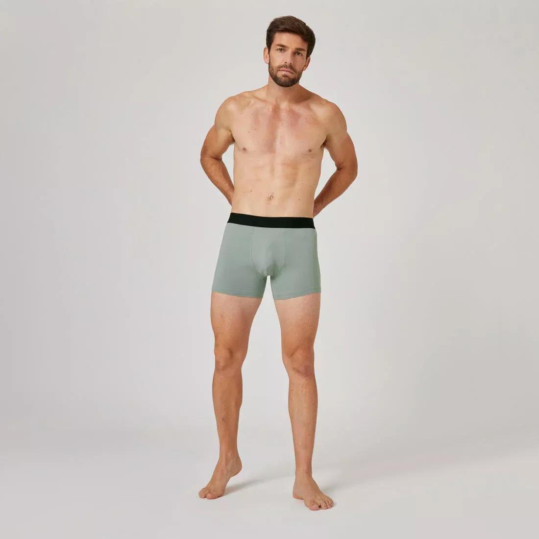 Men Fitness Boxer Shorts - 500 Tri-Pack, Black, No Color, large image number 5
