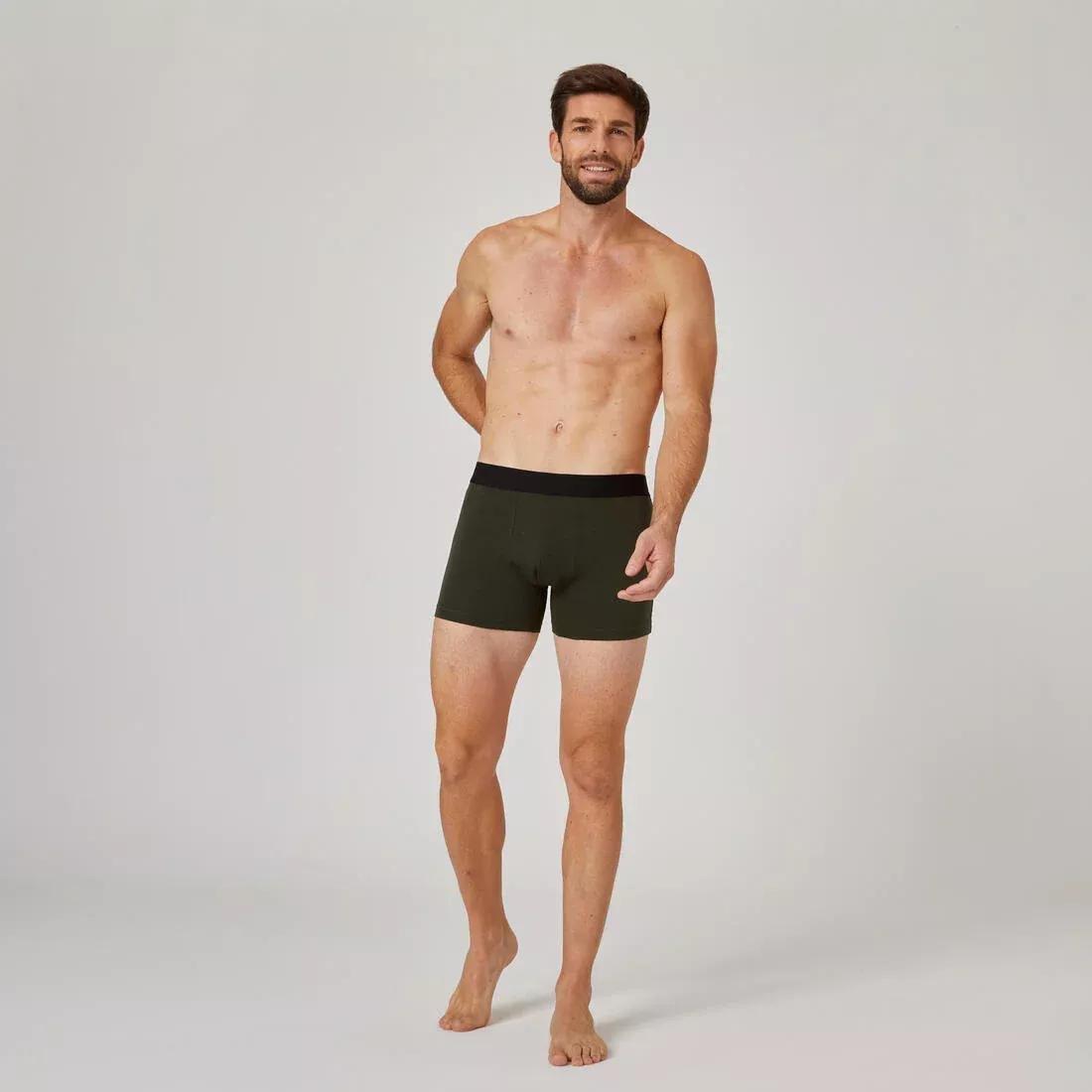 Men Fitness Boxer Shorts - 500 Tri-Pack, Black, No Color, large image number 6