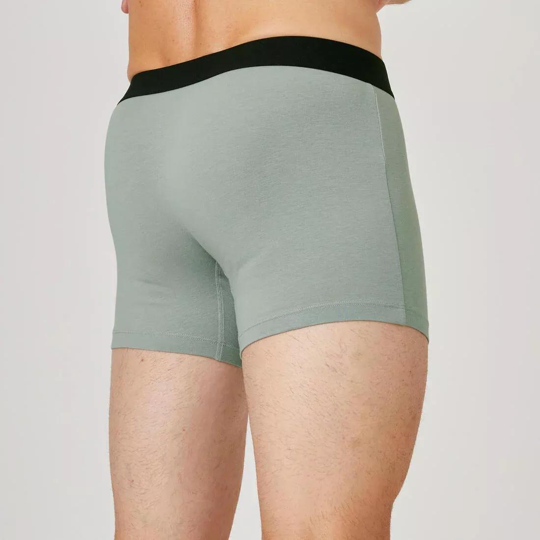 Men Fitness Boxer Shorts - 500 Tri-Pack, Black, No Color, large image number 7