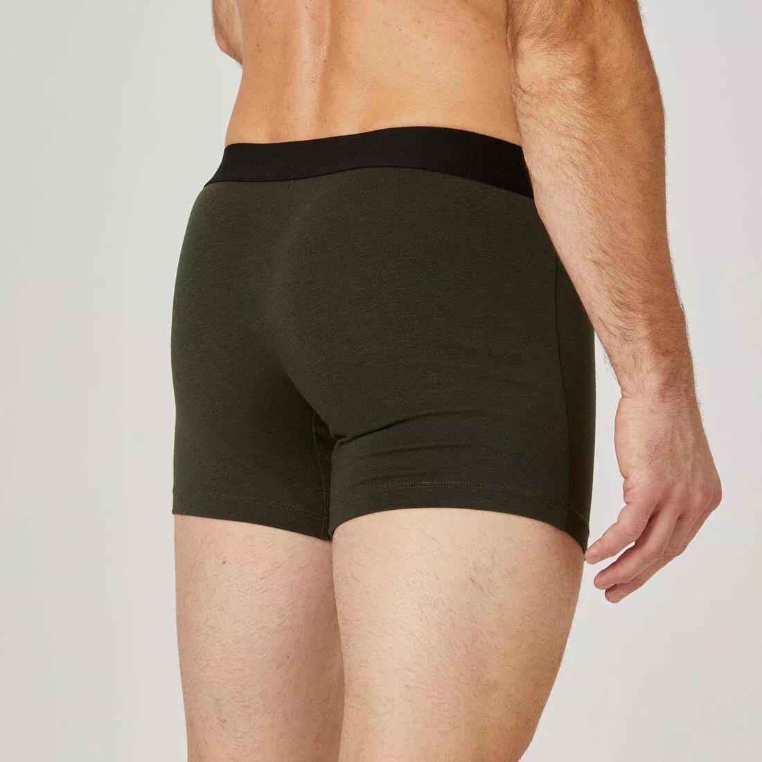 Men Fitness Boxer Shorts - 500 Tri-Pack, Black, No Color, large image number 8
