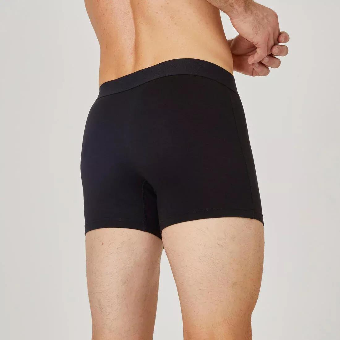 Men Fitness Boxer Shorts - 500 Tri-Pack, Black, No Color, large image number 9