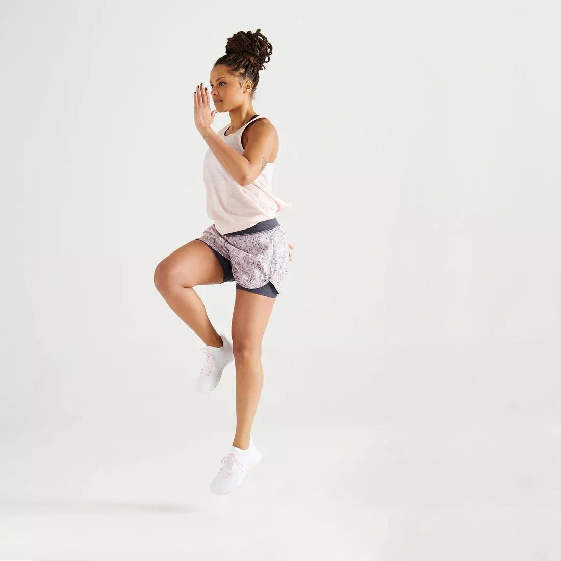 Women 2-In-1 Anti-Chafing Fitness Cardio Shorts, Blue, No Color, large image number 8