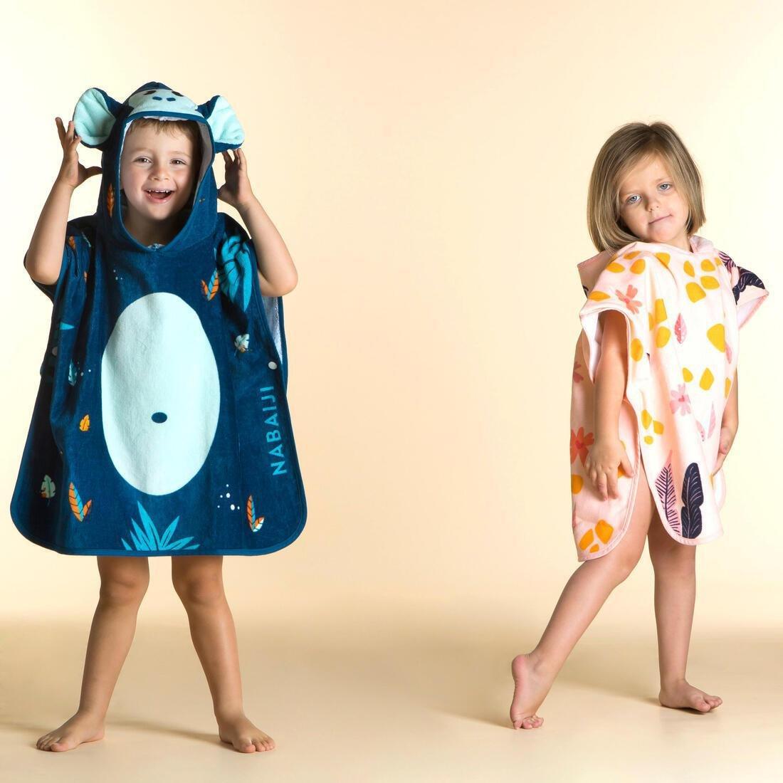 Kids Boys Cotton Changing Poncho, Blue, No Color, large image number 3