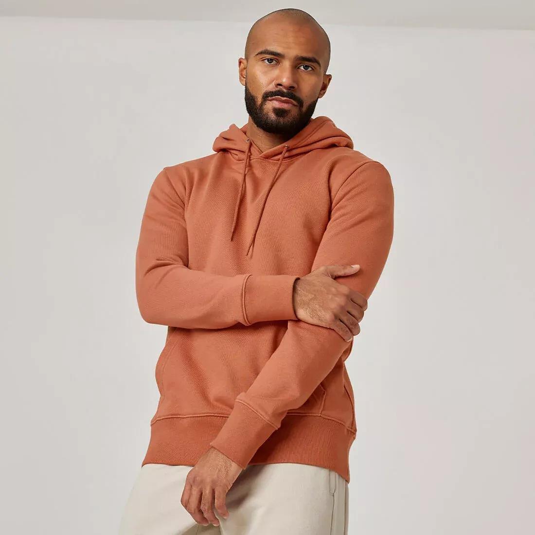 Men Fitness Hoodie - 500 Essentials, Grey, No Color, large image number 2