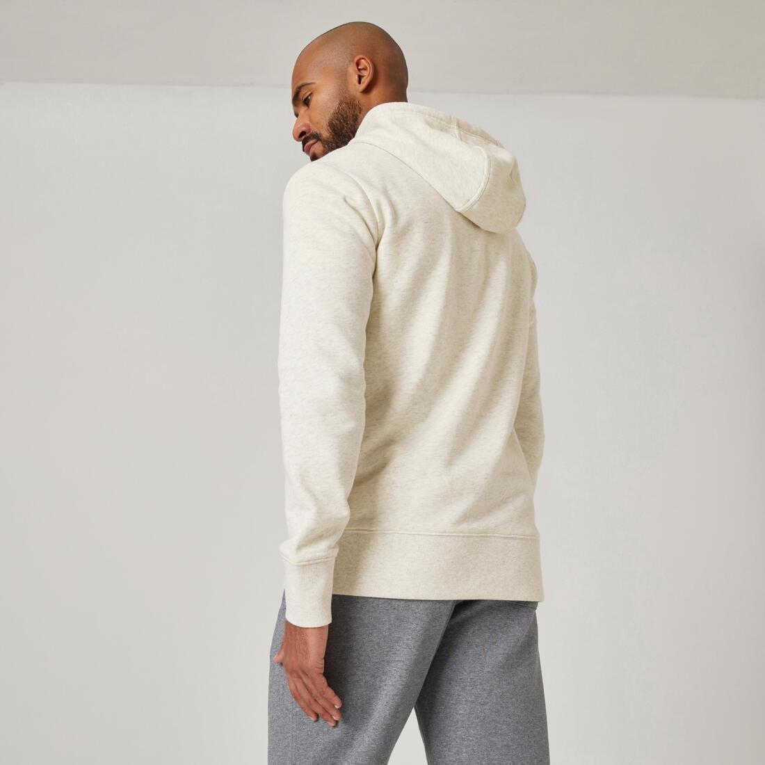 Men Fitness Hoodie - 500 Essentials, Grey, No Color, large image number 13