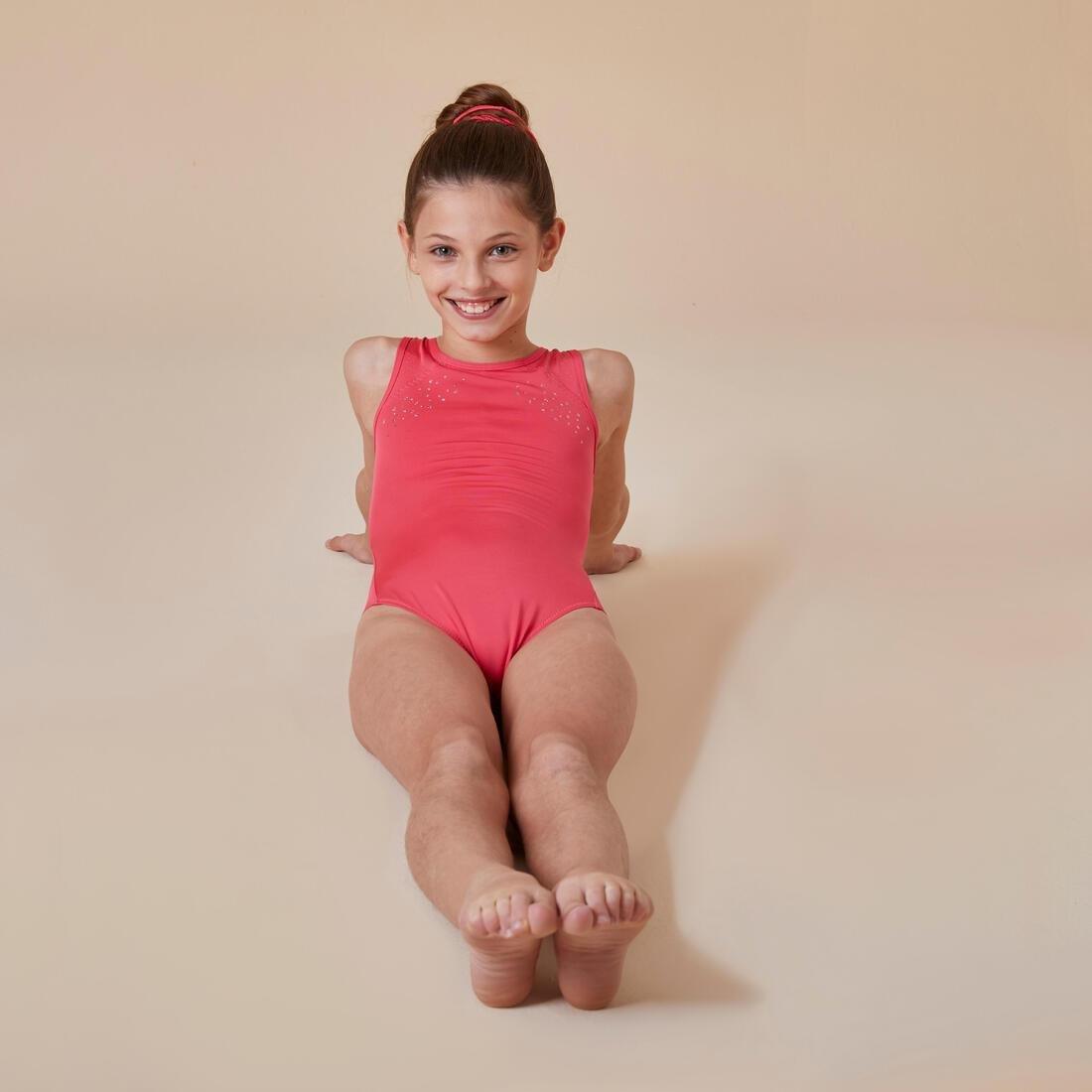 Kids Girls Gym Leotard - 540, Pink, , large image number 3