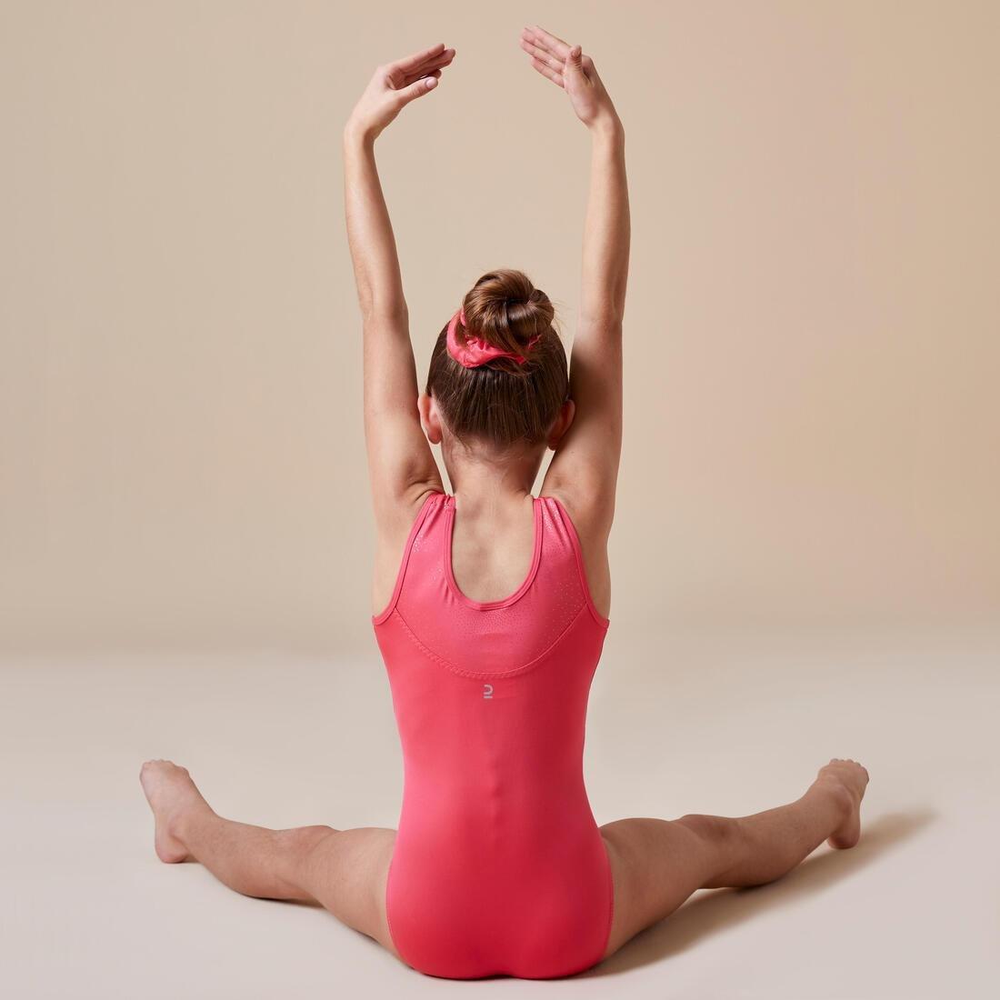 Kids Girls Gym Leotard - 540, Pink, , large image number 4