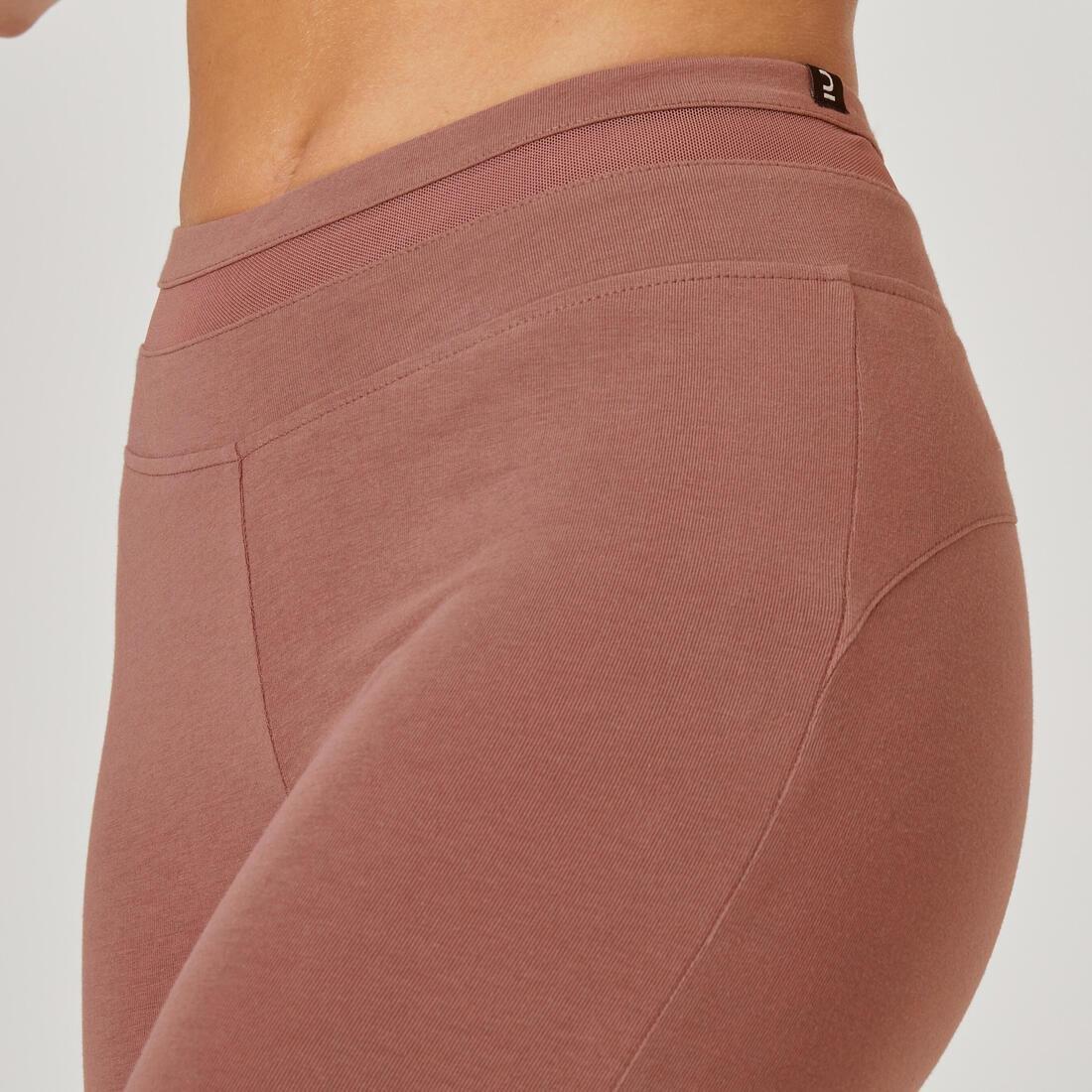 Women Slim-Fit Pilates And Gentle Gym Sport Cropped Bottoms - 520, Pink, No Color, large image number 6