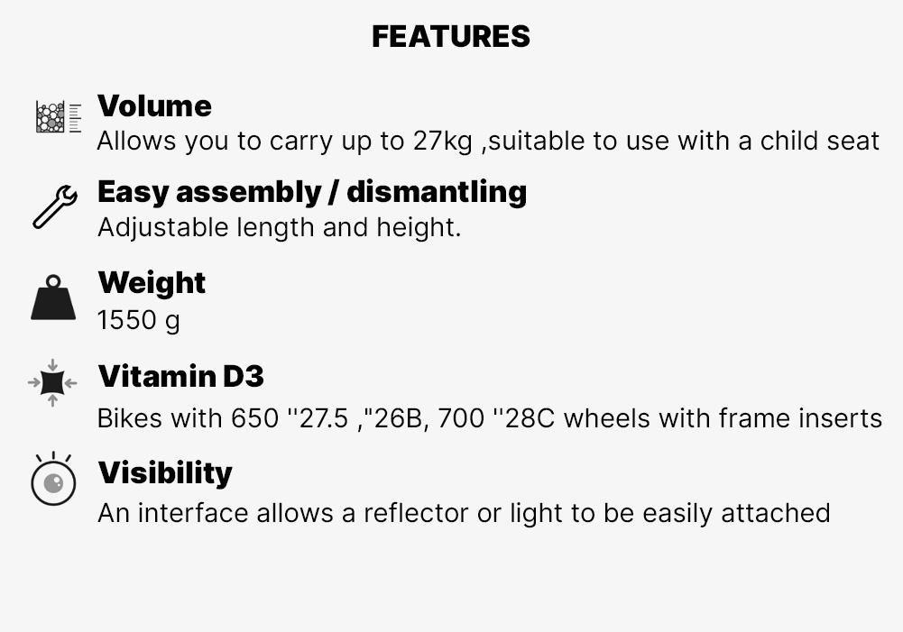 Bike Pannier Rack - 500 26-28 Disc, No Color, large image number 6