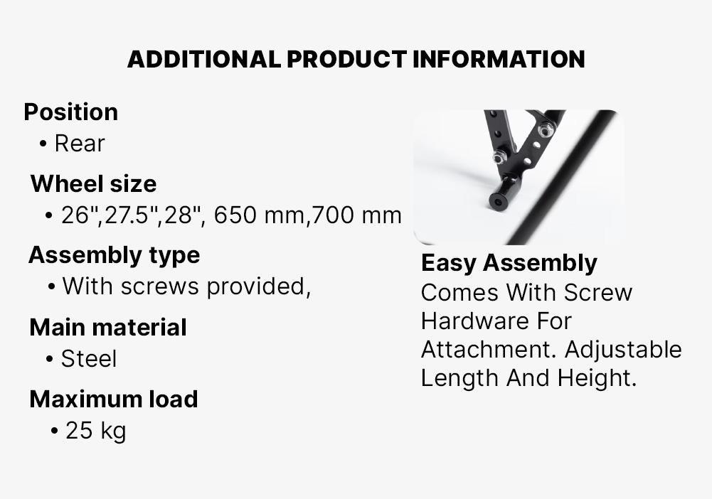 Bike Pannier Rack - 500 26-28 Disc, No Color, large image number 7