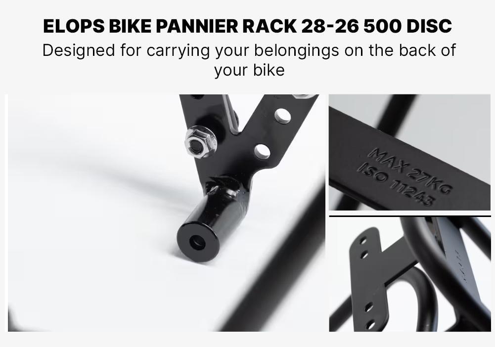 Bike Pannier Rack - 500 26-28 Disc, No Color, large image number 8