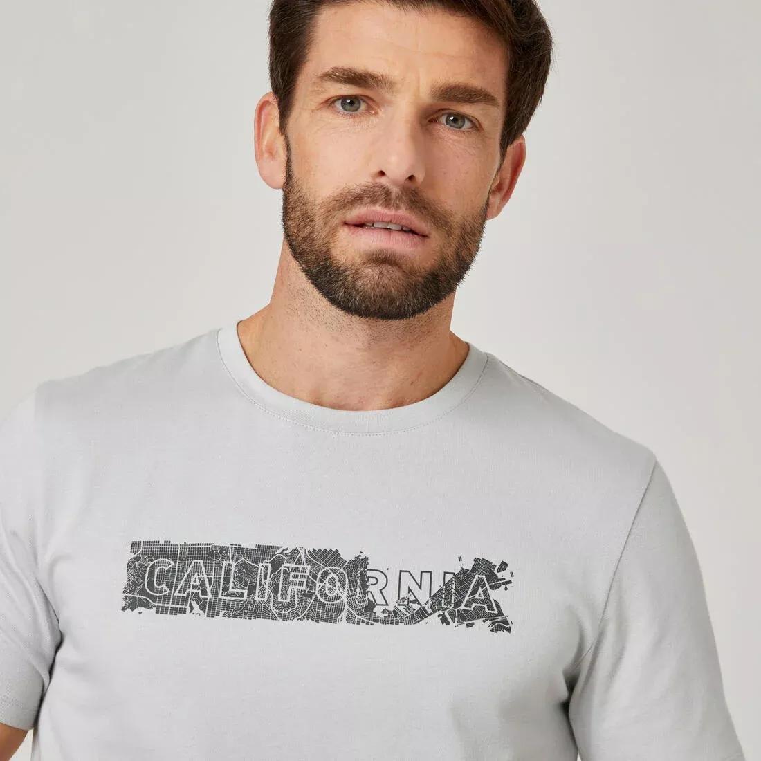 Mens Slim-Fit Stretch Cotton Fitness T-Shirt, Grey, No Color, large image number 11