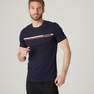 DOMYOS - Mens Slim-Fit Stretch Cotton Fitness T-Shirt, Grey