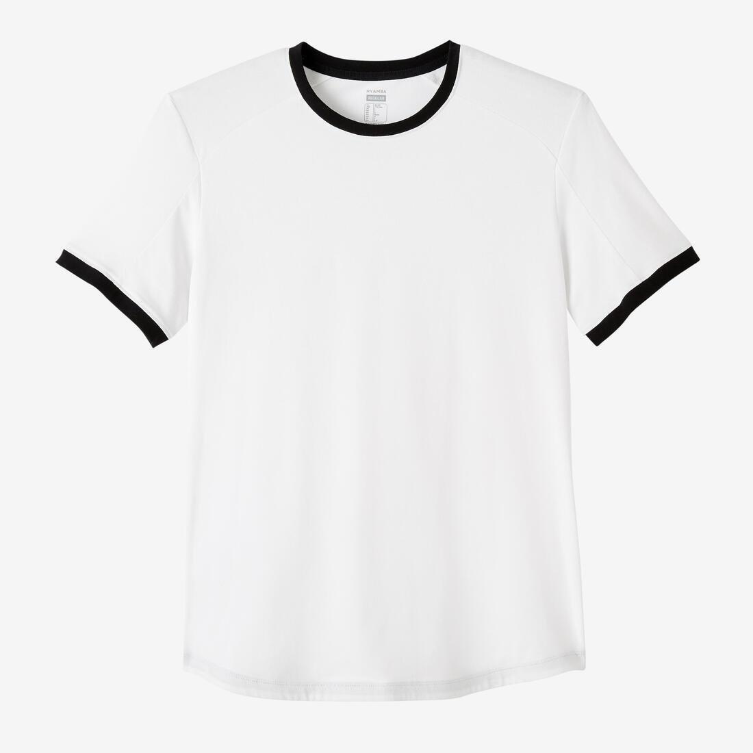 Men Curved-Hem Stretch Cotton Fitness T-Shirt, Blue, , large image number 10