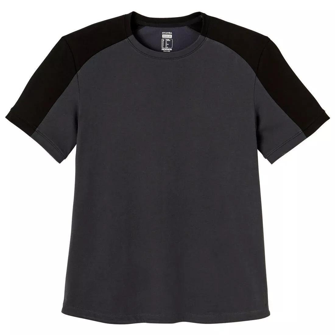 Men Curved-Hem Stretch Cotton Fitness T-Shirt, Blue, , large image number 11