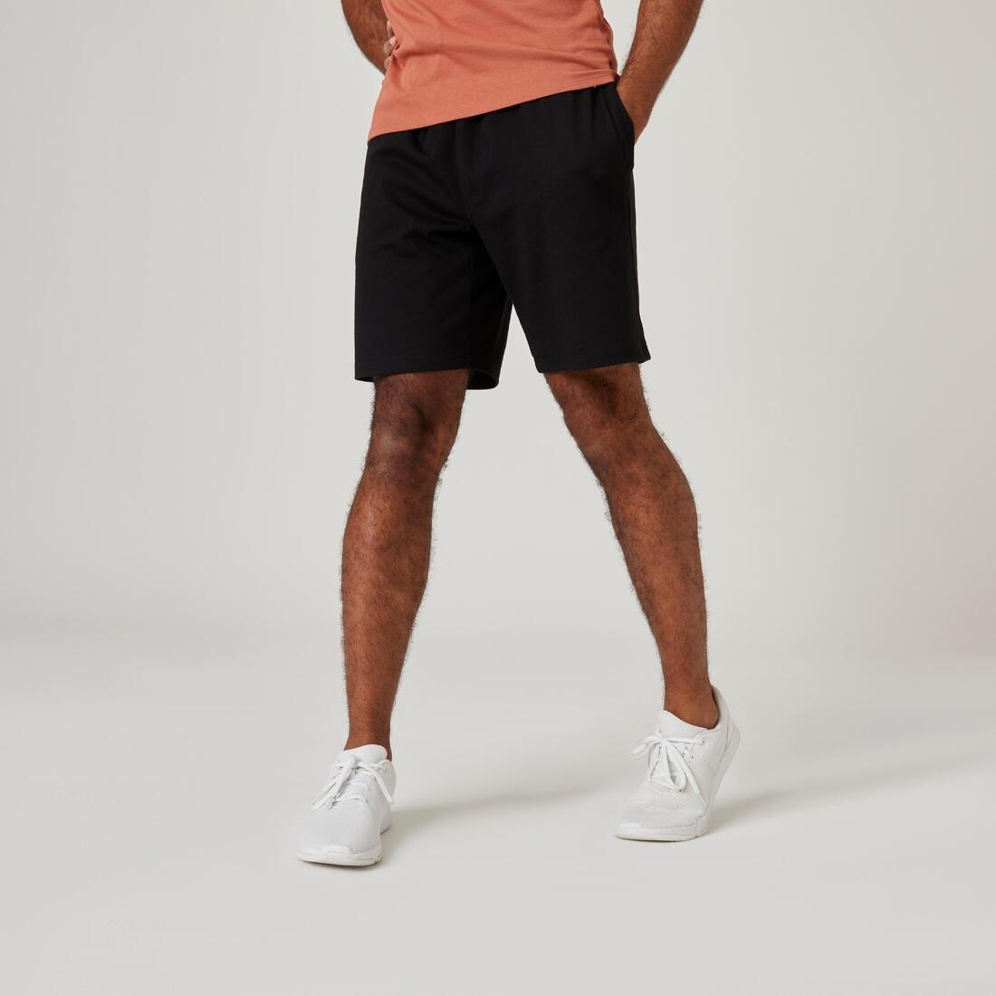 Mens Fitness Shorts - 500 Essentials, Green, No Color, large image number 7