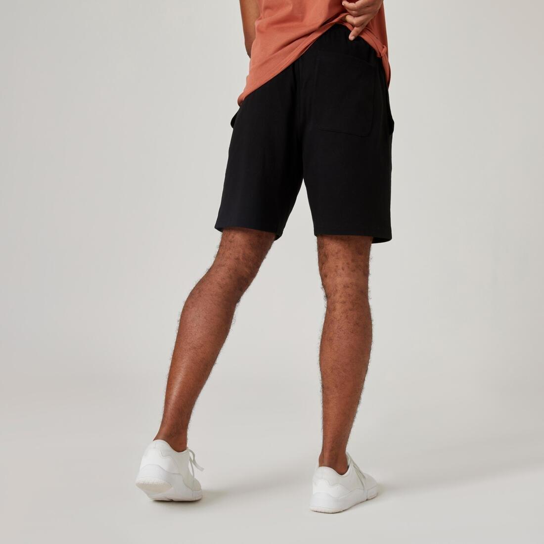 Mens Fitness Shorts - 500 Essentials, Green, No Color, large image number 8