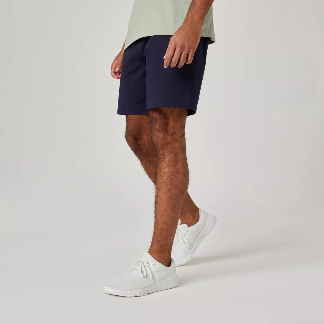 Mens Fitness Shorts - 500 Essentials, Beige, No Color, large image number 1