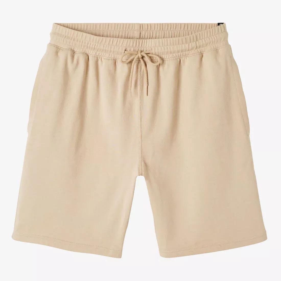 Mens Fitness Shorts - 500 Essentials, Beige, No Color, large image number 6