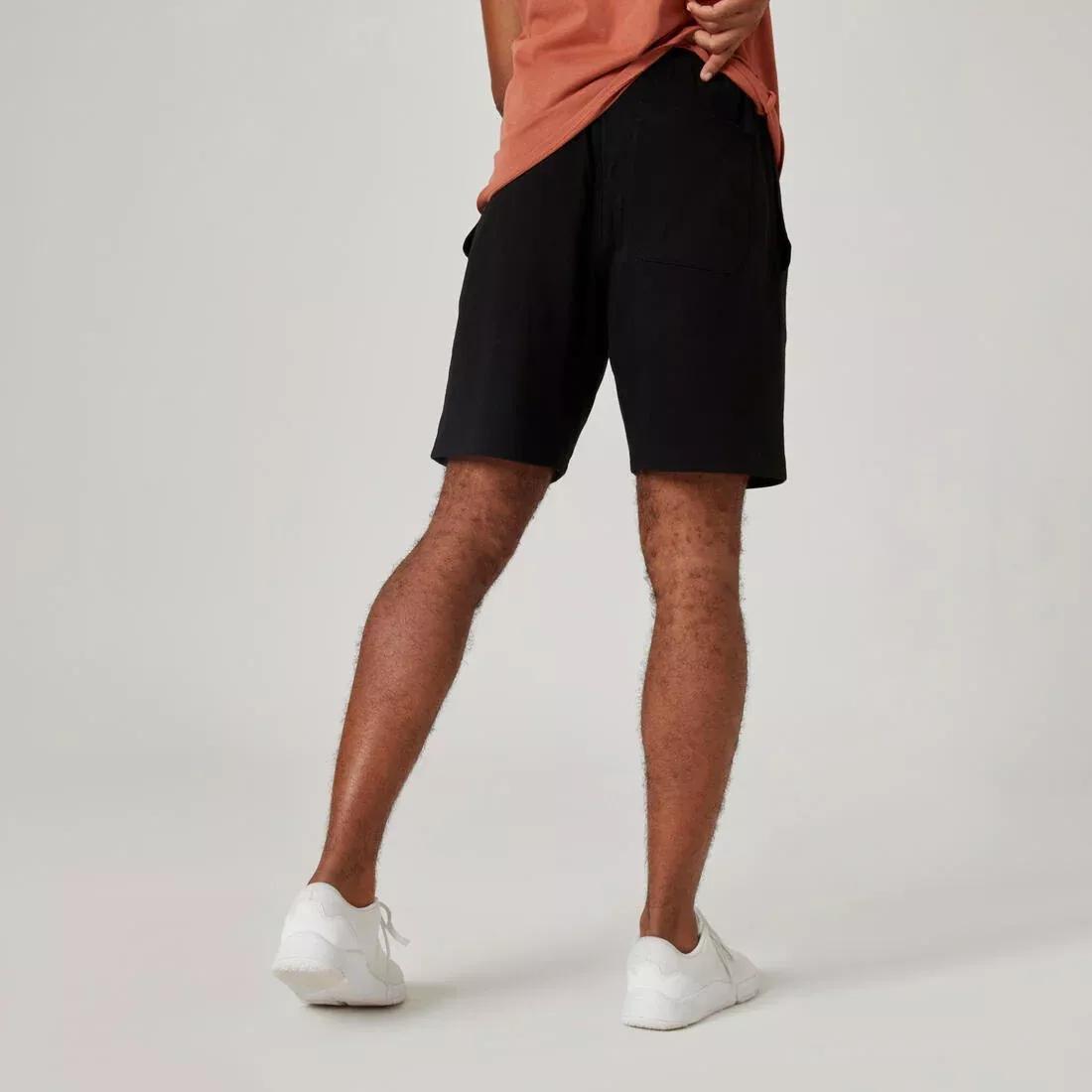 Mens Fitness Shorts - 500 Essentials, Beige, No Color, large image number 8