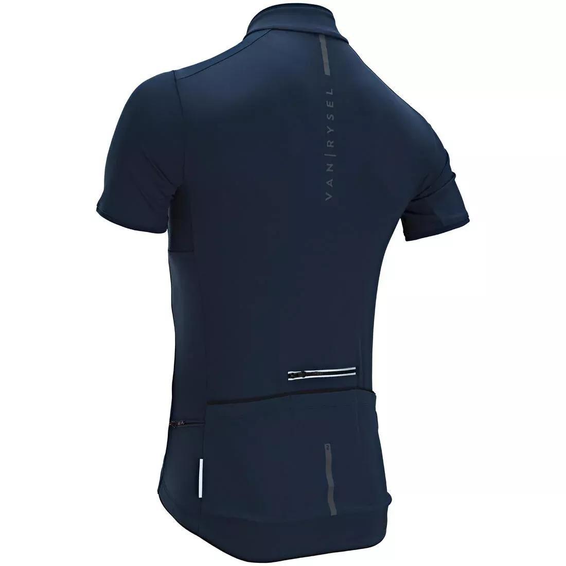 men Short-Sleeved Road Cycling Jersey - Rc500, Navy Blue, , large image number 3