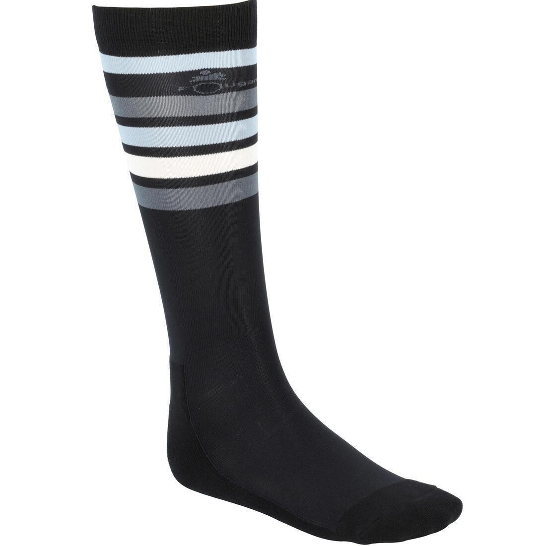 Unisex Horse Riding Socks -Sks100, Black, No Color, large image number 1