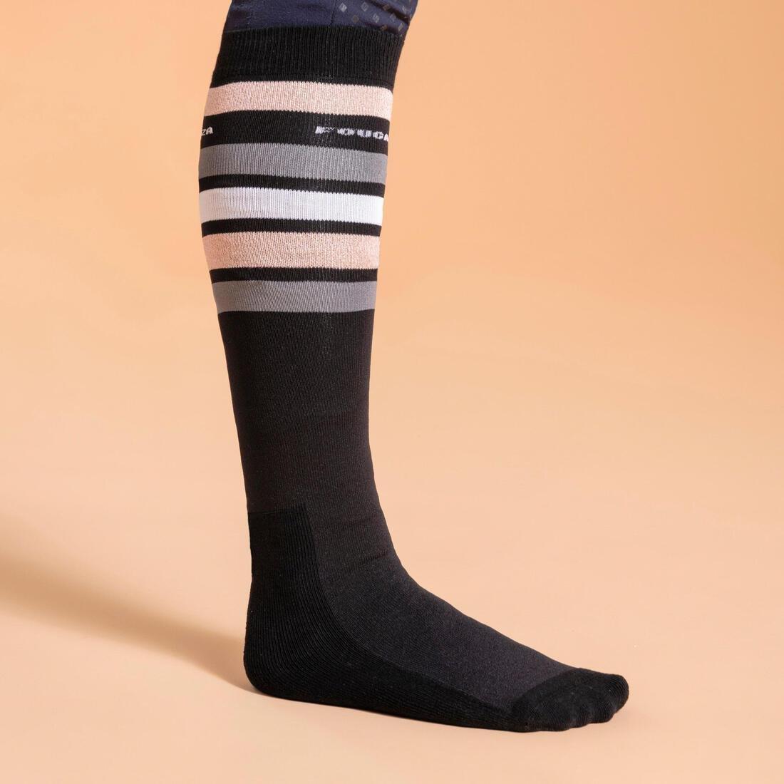 Unisex Horse Riding Socks -Sks100, Black, No Color, large image number 6
