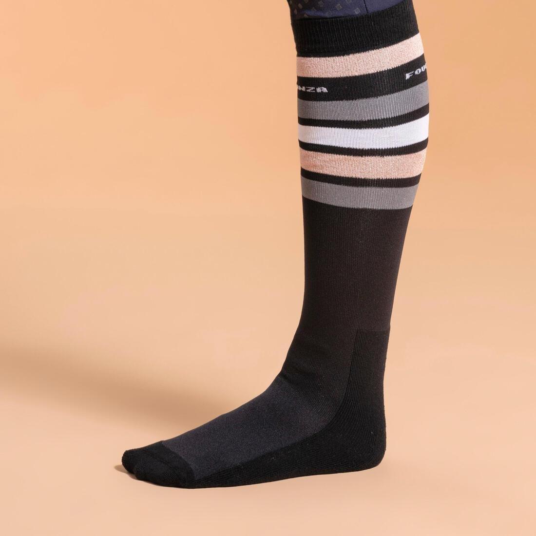 Unisex Horse Riding Socks -Sks100, Black, No Color, large image number 7