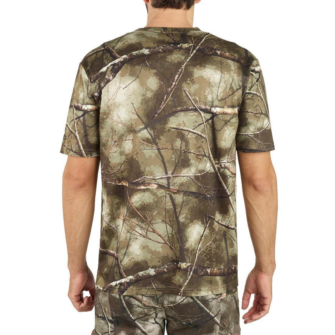 Short-Sleeve Breathable Country Sport T-Shirt - Treemetic 100 Camouflage, Multicolour, 5401_000, large image number 3