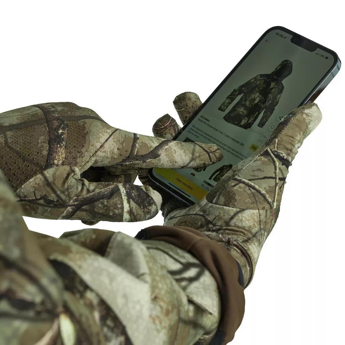 Thin Strech Country Sport Gloves - Treemetic 100 Camouflage, Khaki, , large image number 3