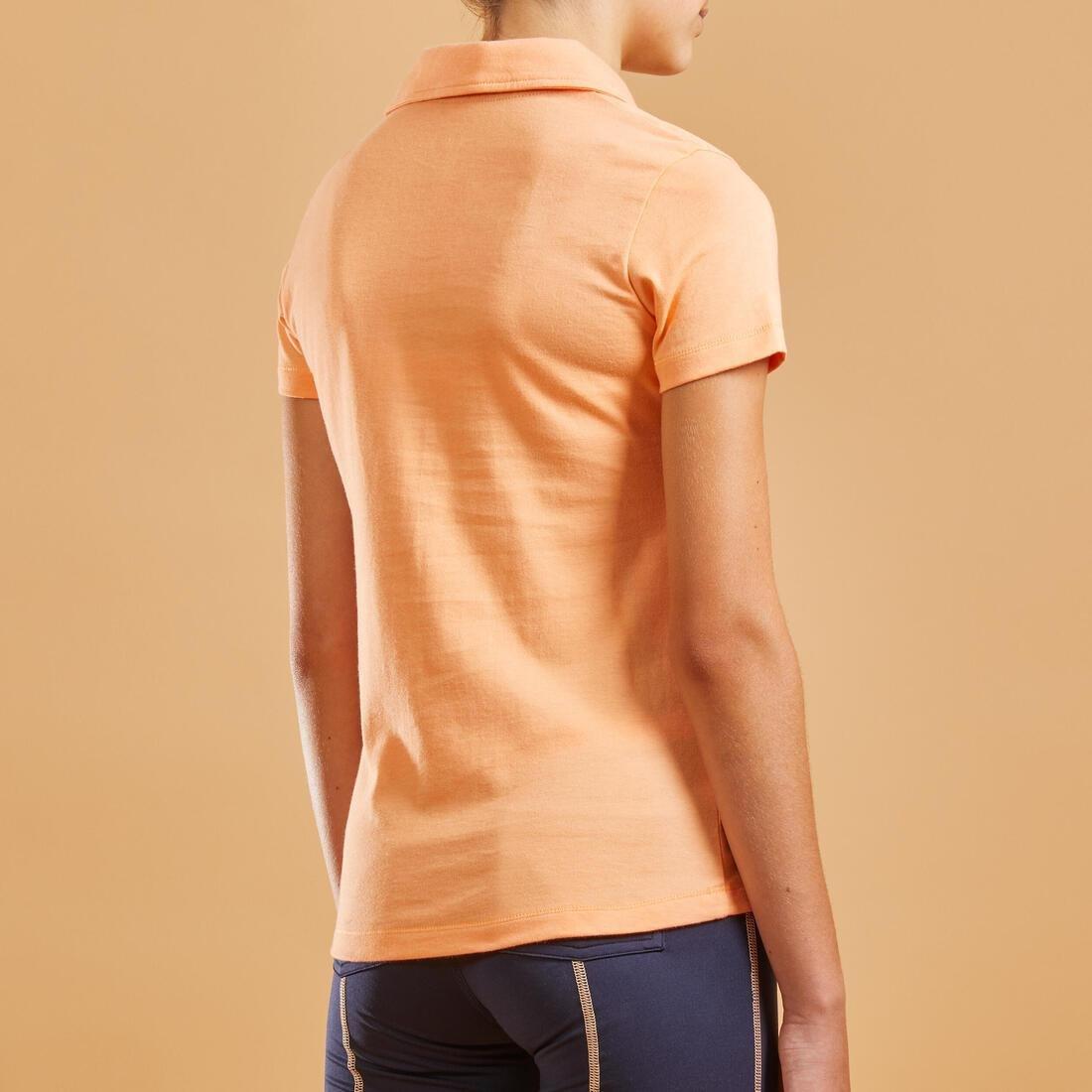 Horse Riding Short-Sleeved Polo Shirt - 100, Orange, , large image number 2
