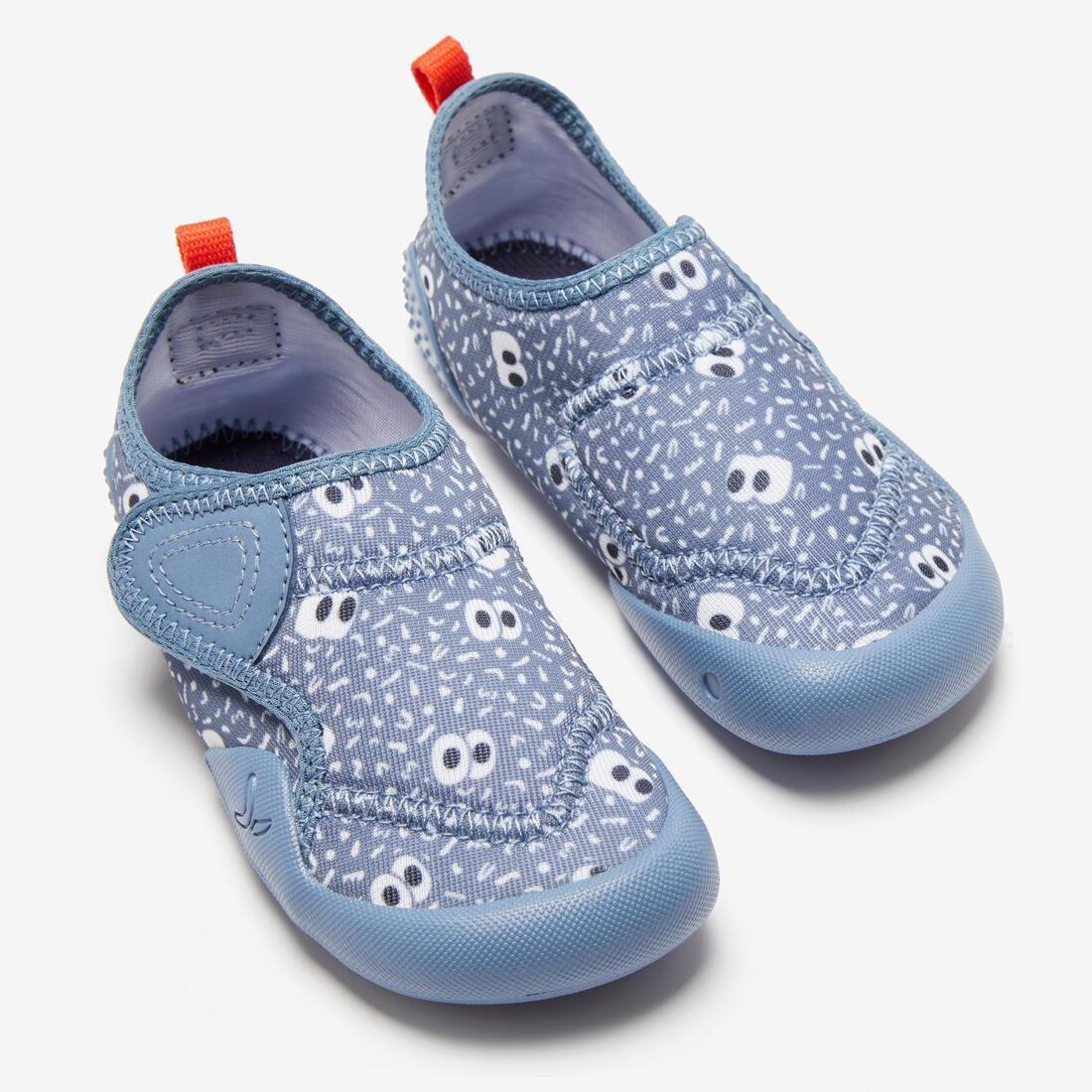 OLD PINK Kids' Baby Light Breathable Bootees - Blue Print, , large image number 9