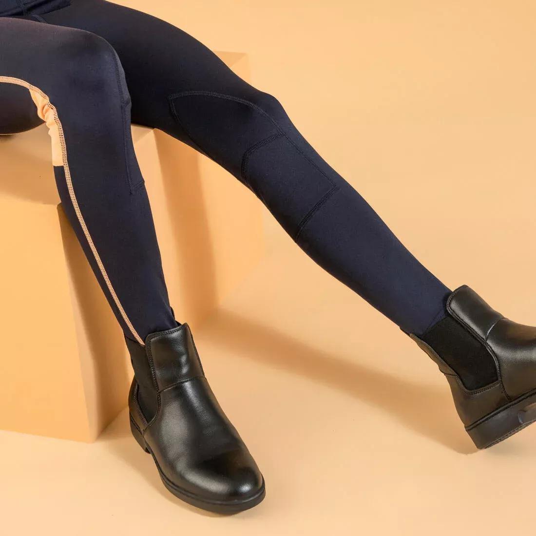 Kids Unisex Light Horse Riding Leggings - 100, Blue, , large image number 12