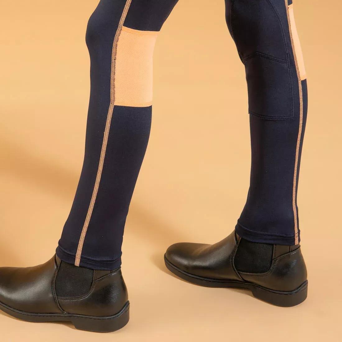 Kids Unisex Light Horse Riding Leggings - 100, Blue, , large image number 13