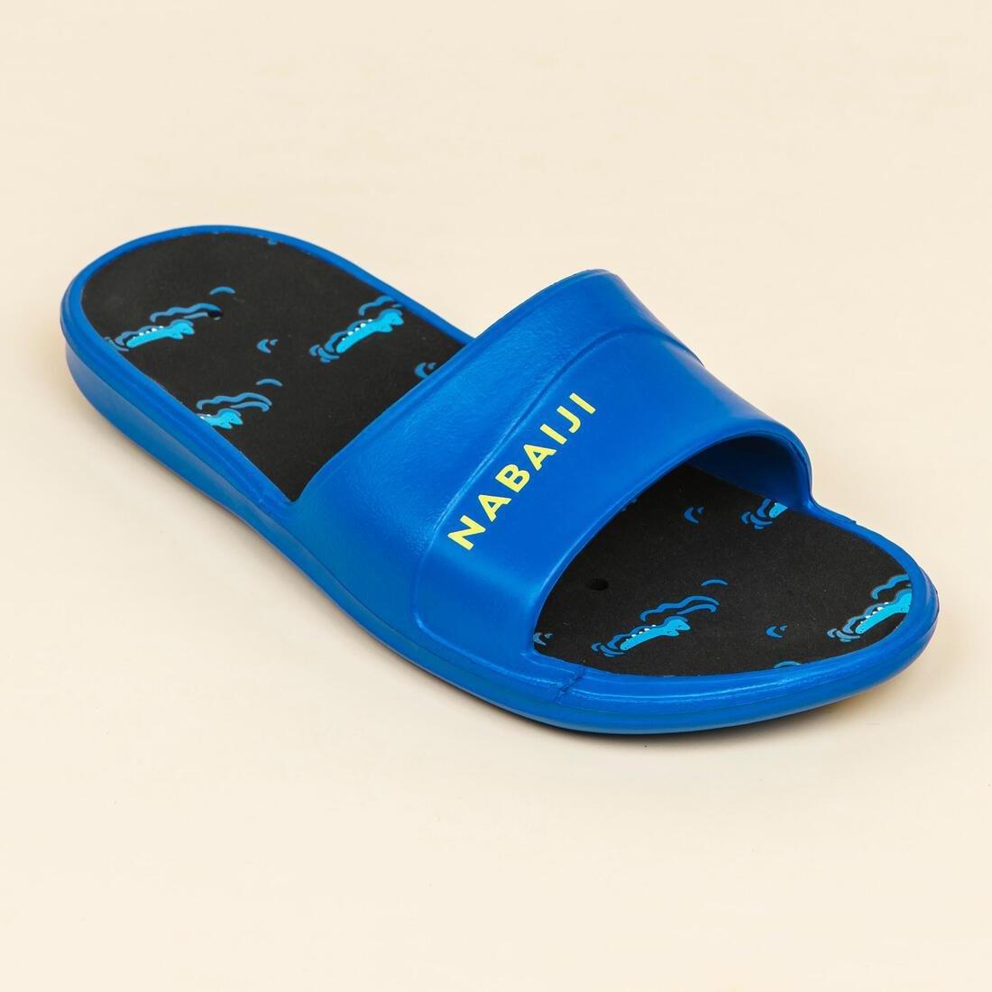 Kids Unisex Pool Derby Printed Sandals Slap - 500, Blue, 5401_000, large image number 7