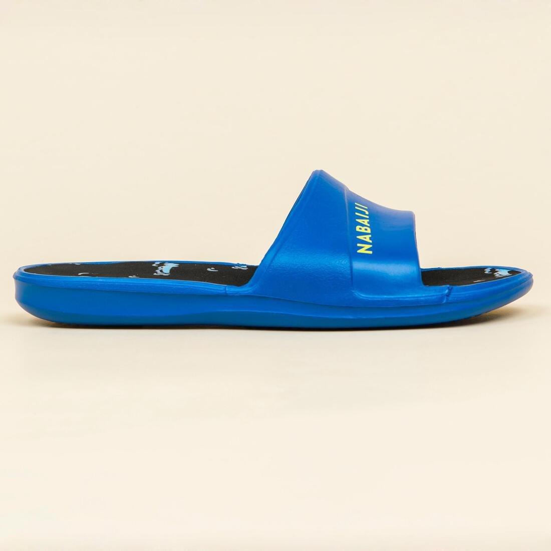 Kids Unisex Pool Derby Printed Sandals Slap - 500, Blue, , large image number 8