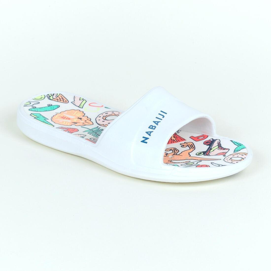 Kids Unisex Pool Derby Printed Sandals Slap - 500, Blue, , large image number 12