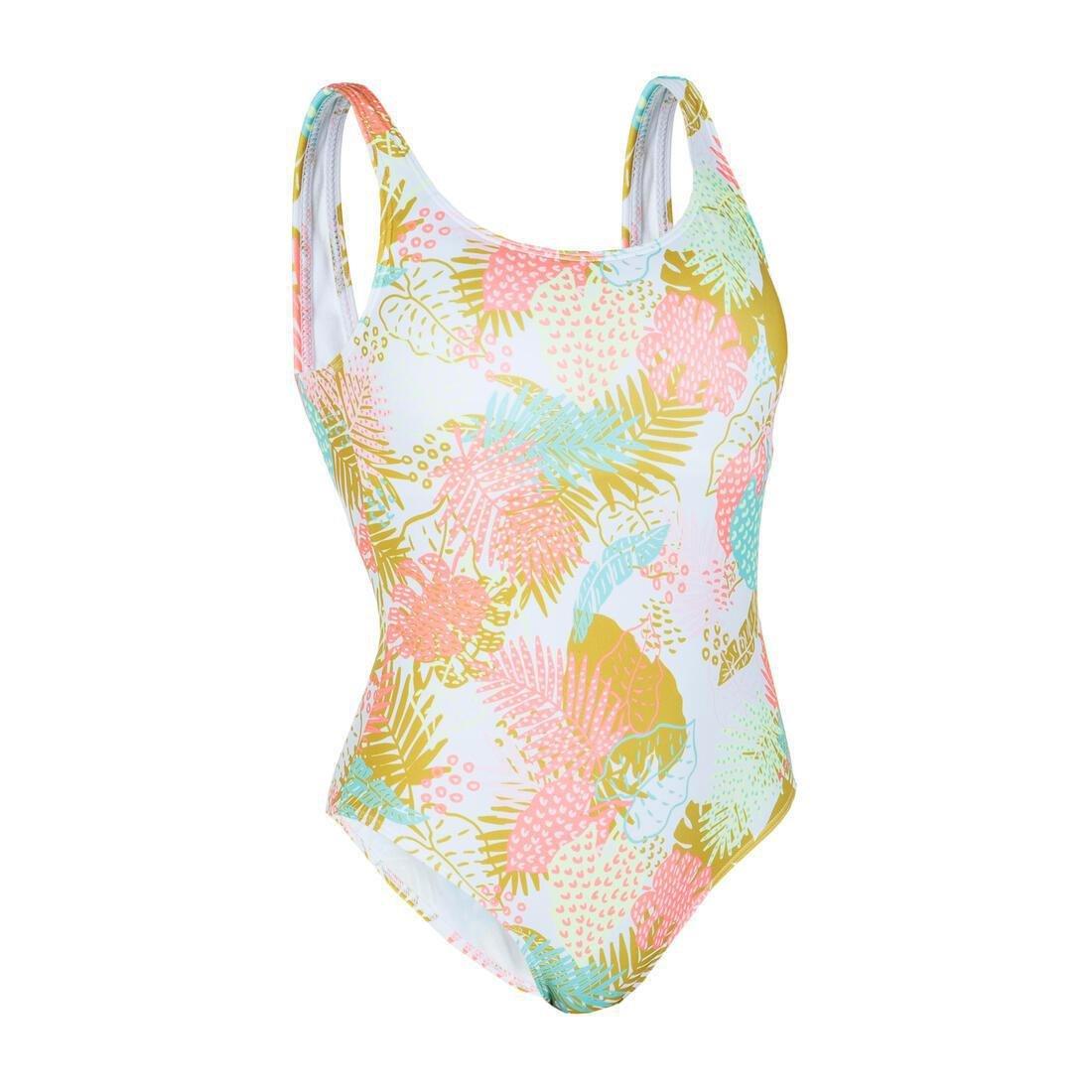 Women 1-Piece Swimsuit - Heva Joy Fern, White, , large image number 4