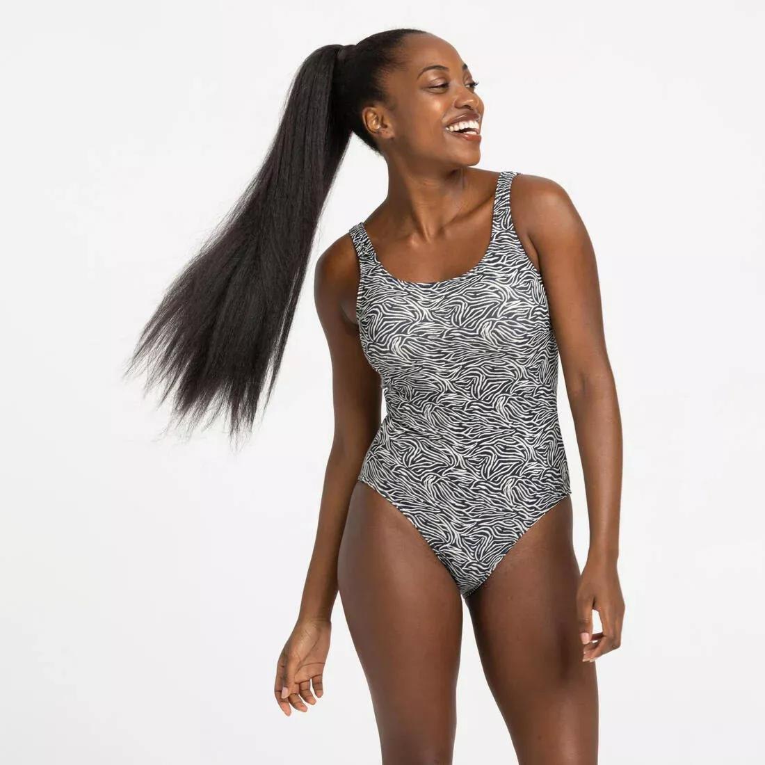 Women 1-Piece Swimsuit - Heva Joy Fern, White, No Color, large image number 6