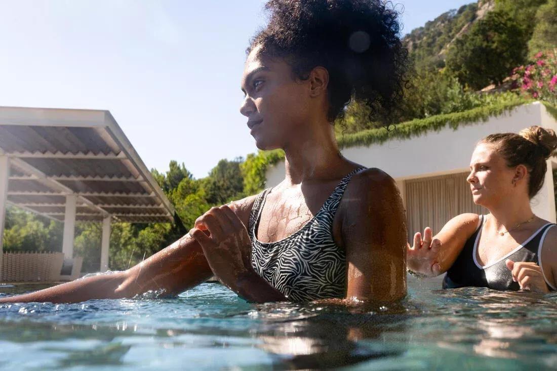 Women 1-Piece Swimsuit - Heva Joy Fern, White, No Color, large image number 7