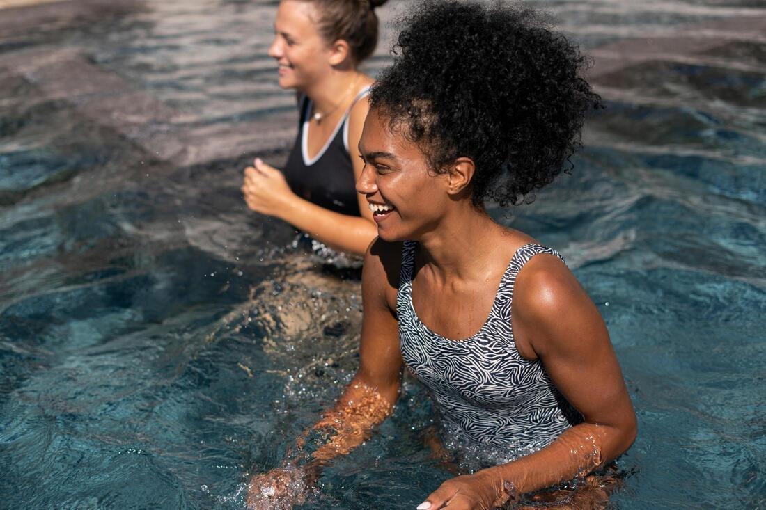 Women 1-Piece Swimsuit - Heva Joy Fern, White, No Color, large image number 8