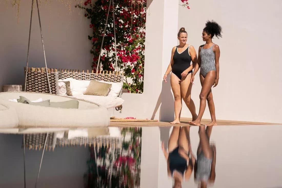 Women 1-Piece Swimsuit - Heva Joy Fern, White, No Color, large image number 10