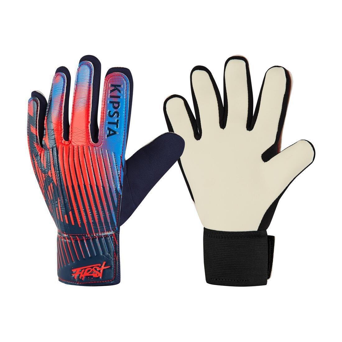 Kids Unisex Football Goalkeeper Gloves First, Navy, No Color, medium