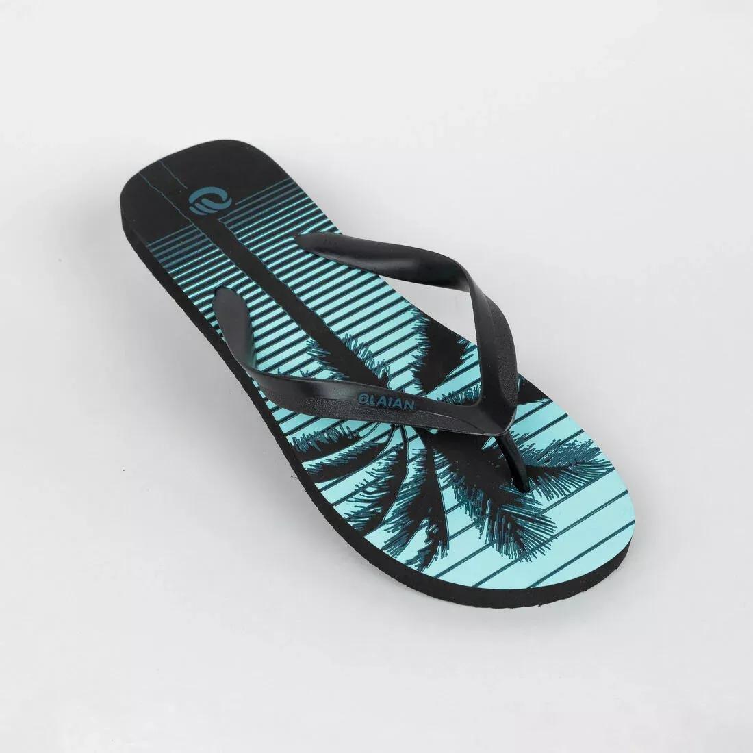BLACK TO 100S PRINT men's flip-flops - Ola, , medium