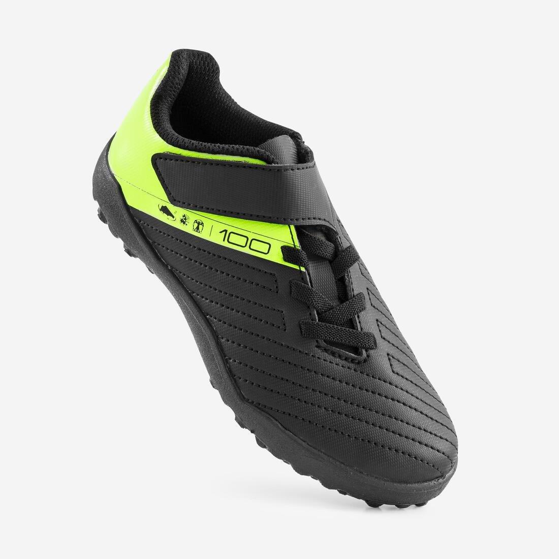 KIPSTA - Kids Boys Rip-Tab Turf Football Boots - 100 Easy Tf, Black