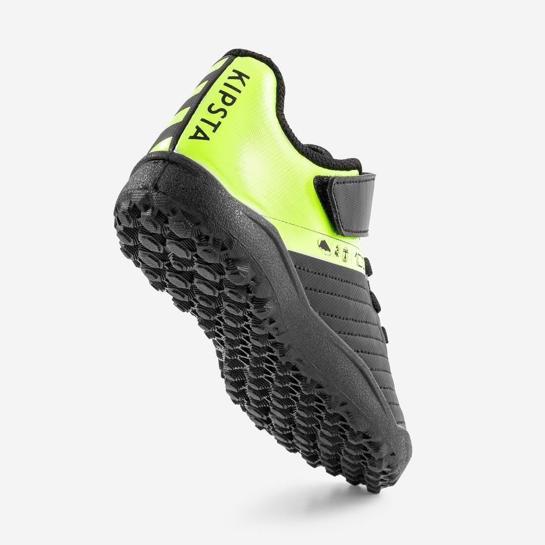 Kids Boys Rip-Tab Turf Football Boots - 100 Easy Tf, Black, No Color, large image number 4